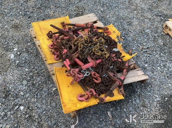(China Grove, NC) Miscellaneous Lot Of Chains & Binders NOTE: This unit is being sold AS IS/WHERE IS