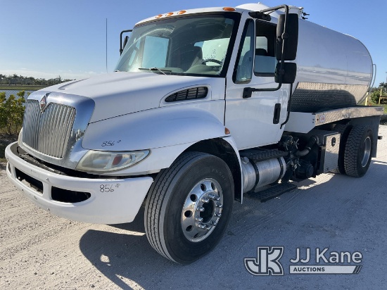 (Westlake, FL) 2014 International Durastar 4300 Water Tank Truck Runs & Moves) (Body/Rust Damage) (F
