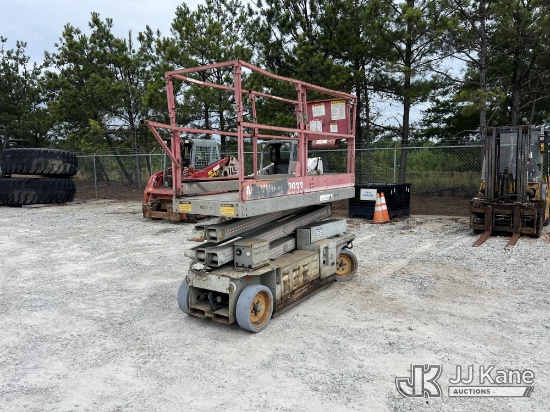 (Villa Rica, GA) Mayville 2033 Self-Propelled Scissor Lift, (GA Power Unit) Not Operating, Condition