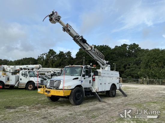 (Tampa, FL) Altec DM45-TR, Digger Derrick rear mounted on 2014 International 4300 Utility Truck, Rad