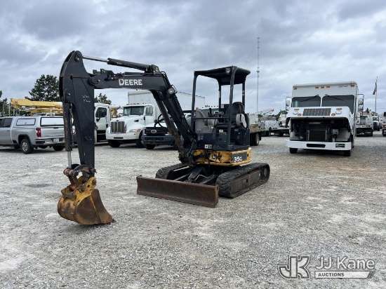 (Villa Rica, GA) 2015 John Deere 35G Mini Hydraulic Excavator Runs, Moves & Operates) (Body Damage