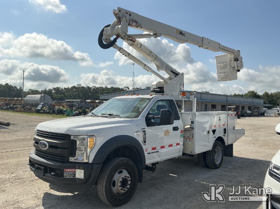 (Tampa, FL) Altec AT40G, Articulating & Telescopic Bucket Truck mounted behind cab on 2017 Ford F-55