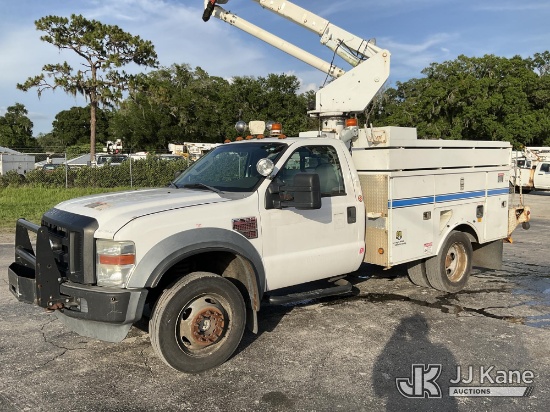 (Ocala, FL) Altec AT37G, Articulating & Telescopic Bucket Truck mounted behind cab on 2009 Ford F550