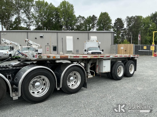 (China Grove, NC) 19 Brown Truck & Trailer MFG DP6A 22 Ft T/A High Flatbed Trailer Duke Unit