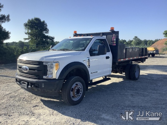 (Villa Rica, GA) 2017 Ford F450 Dump Truck Runs & Moves) (Dump Does Not Operate, Air Bag Light On, B