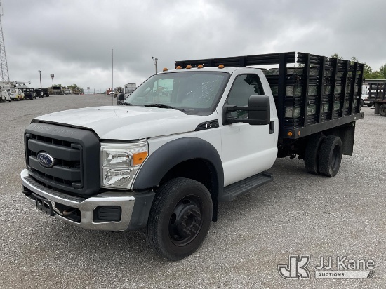 (Verona, KY) 2014 Ford F450 Stake Truck Not Running, Condition Unknown, Front Sway Bar Broken, Passe