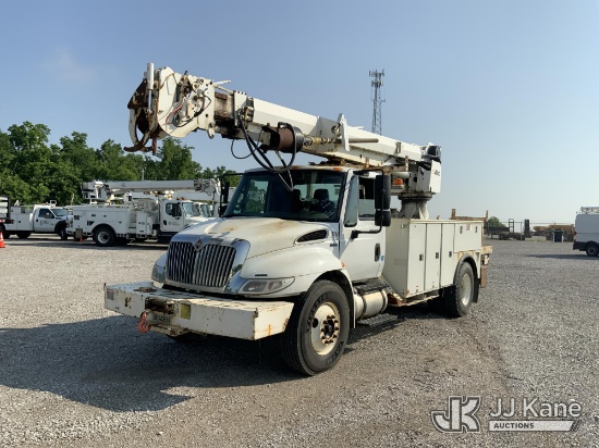 (Verona, KY) Altec DC47-TR, Digger Derrick rear mounted on 2013 International 4300 DuraStar Utility