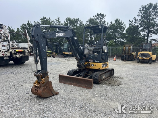 (Villa Rica, GA) 2018 John Deere 30G Mini Hydraulic Excavator Runs, Moves & Operates) (Runs Rough, S