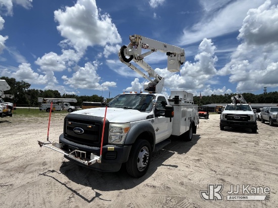 (Tampa, FL) Altec AT40G, Articulating & Telescopic Bucket Truck mounted behind cab on 2016 Ford F550
