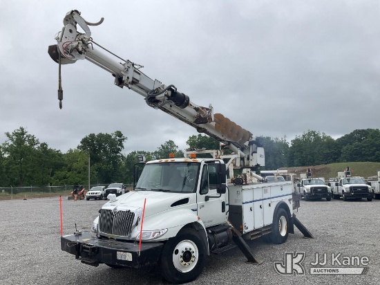 (Verona, KY) Altec DL45-TR, Digger Derrick rear mounted on 2007 International 4300 Utility Truck Run