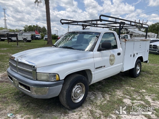 (Ocala, FL) 2001 RAM 2500 Service Truck Runs & Moves) (Jump To Start, Dashboard Damage, Body/Paint D