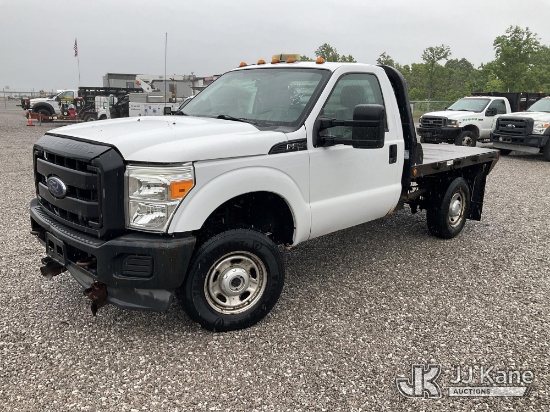 (Verona, KY) 2013 Ford F350 4x4 Flatbed Truck Runs) (Does Not Move, Bad Transmission, Rust Damage, P