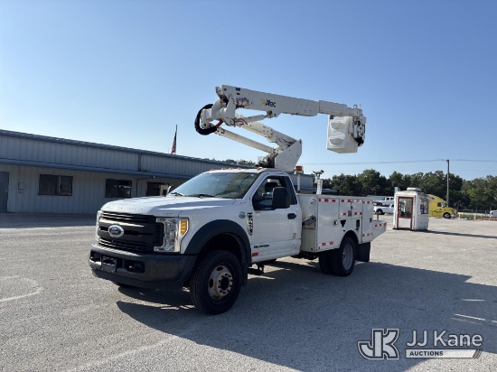 (Tampa, FL) Altec AT37G, Articulating & Telescopic Bucket Truck mounted behind cab on 2017 Ford F550