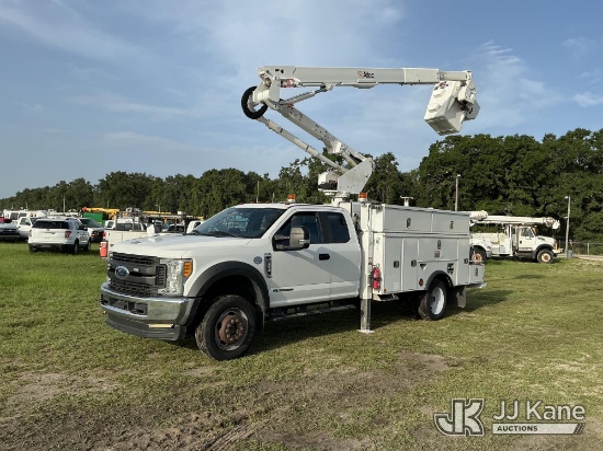 (Tampa, FL) Altec AT40G, Articulating & Telescopic Bucket Truck mounted behind cab on 2017 Ford F550