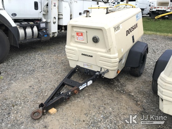 (Mount Airy, NC) 2015 Doosan P185WDZ-T4F Portable Air Compressor, trailer mtd Runs
