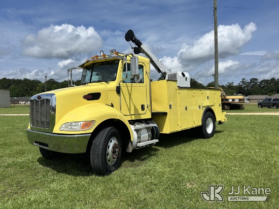 (Columbia, MS) 2012 Peterbilt 337 Mechanics Service Truck Runs & Moves) (Crane Operates, Hydraulic L