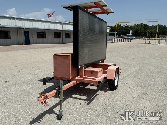 (Thonotosassa, FL) 2008 K&K Systems S/A Tagalong Message Board Trailer Powers On, Operating Conditio