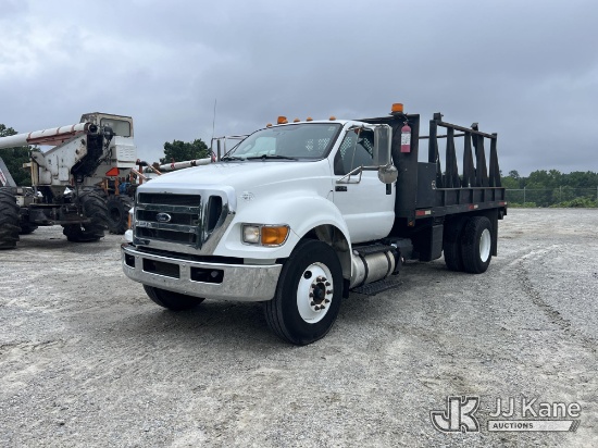 (Villa Rica, GA) 2015 Ford F750 Reel Loader Truck Runs, Moves & Lift Operates) (Check Engine Light O