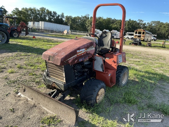 (Tampa, FL) 2003 Ditch Witch RT40 Rubber Tired Cable Plow Not Running, Condition Unknown, No Key, Pa