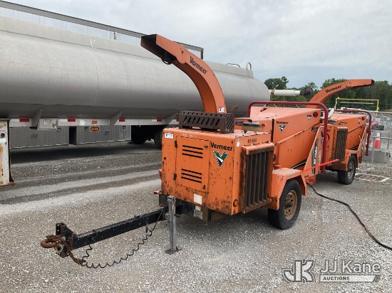 (Verona, KY) 2015 Vermeer BC1000XL Chipper (12in Drum), trailer mtd. Runs) (Runs Rough, Will Not Sta