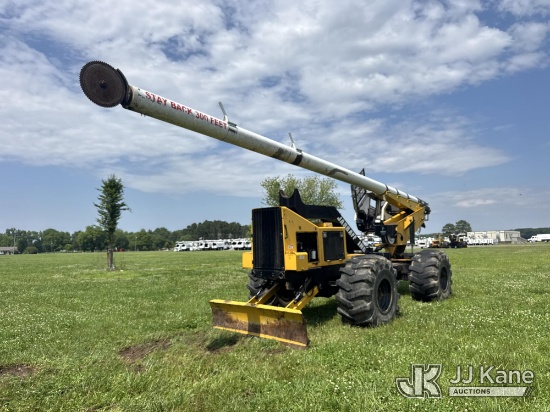 (Wakefield, VA) 2013 Jarraff 75 Ft Telescopic Insulated Tree Saw Runs & Moves) (Missing Engine Panel