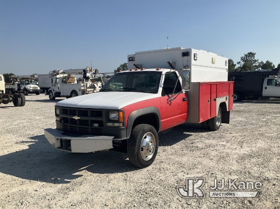 (Villa Rica, GA) 1994 Chevrolet C3500 Enclosed High-Top Service Truck Runs & Moves) (Jump To Start, 