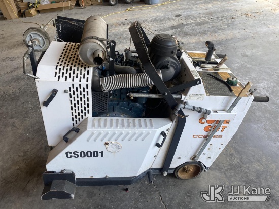 (Kodak, TN) 36 Inch Core Cut Model CC6566 Concrete saw s/n 149250. Kubota Diesel Reads 80 Hours. (Ru
