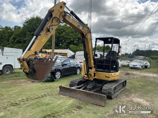(Florence, SC) 2017 Caterpillar 305E2 Mini Hydraulic Excavator Runs & Operates) (Hour Meter Unreadab