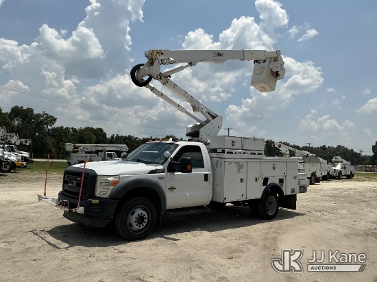 (Tampa, FL) Altec AT40G, Articulating & Telescopic Bucket Truck mounted behind cab on 2016 Ford F550