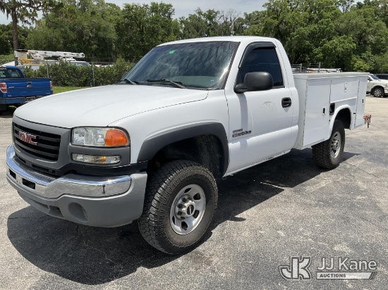 (Jacksonville, FL) 2006 GMC Sierra 3500 4X4 Service Truck Runs & Moves) (Check Engine Light Is On. M