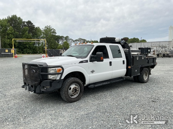 (China Grove, NC) 2015 Ford F350 4x4 Crew-Cab Flatbed Truck Duke Unit) (Runs & Moves