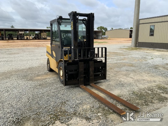 (Blackshear, GA) Yale GP120VX Solid Tired Forklift, (GA Power Unit) Runs & Moves) (Rust Damage