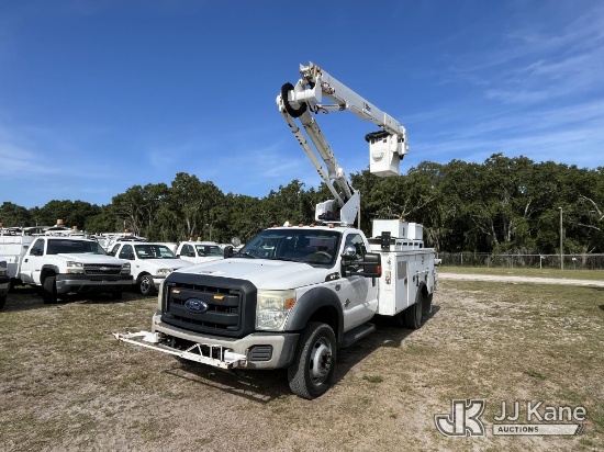 (Tampa, FL) Altec AT40G, Articulating & Telescopic Bucket Truck mounted behind cab on 2016 Ford F550
