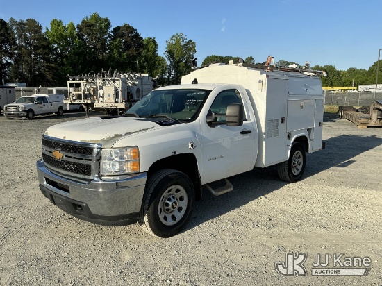 (China Grove, NC) 2012 Chevrolet Silverado 3500HD Enclosed Service Truck Runs & Moves) (Check Engine