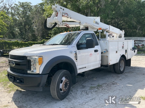 (Ocala, FL) Altec AT40G, Articulating & Telescopic Bucket Truck mounted behind cab on 2017 Ford F550
