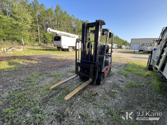 (Jacksonville, FL) 2004 Toyota 7FGCU18 Cushion Tired Forklift Runs, Moves, Operates) ( Unit Out Of F