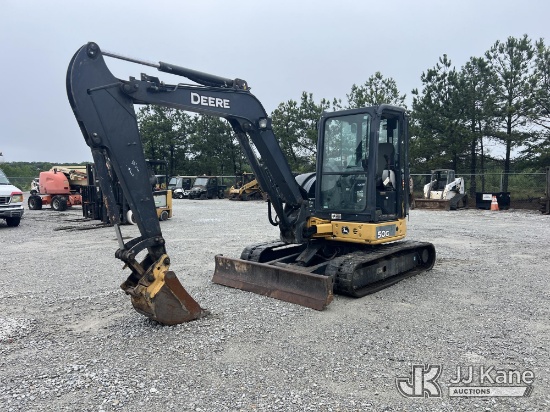 (Villa Rica, GA) 2017 John Deere 50G Mini Hydraulic Excavator Runs, Moves & Operates) (Jump To Start