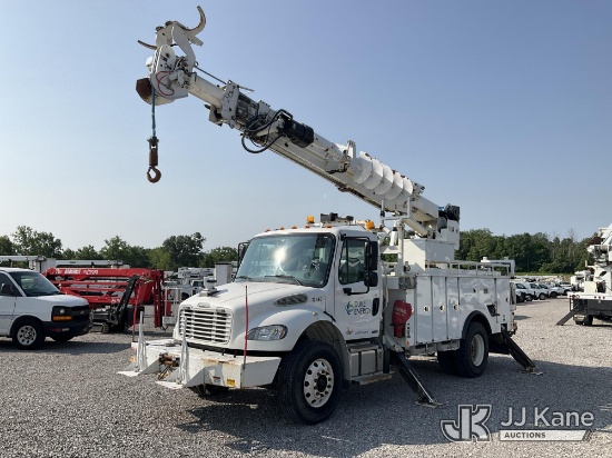 (Verona, KY) Altec DM47-TR, Digger Derrick rear mounted on 2012 Freightliner M2 106 Utility Truck, (