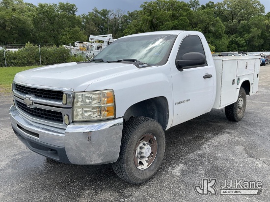 (Jacksonville, FL) 2008 Chevrolet Silverado 2500HD 4X4 Service Truck Runs & Moves) (Check Engine Lig