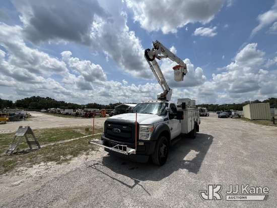 (Tampa, FL) Altec AT40G, Articulating & Telescopic Bucket Truck mounted behind cab on 2016 Ford F550