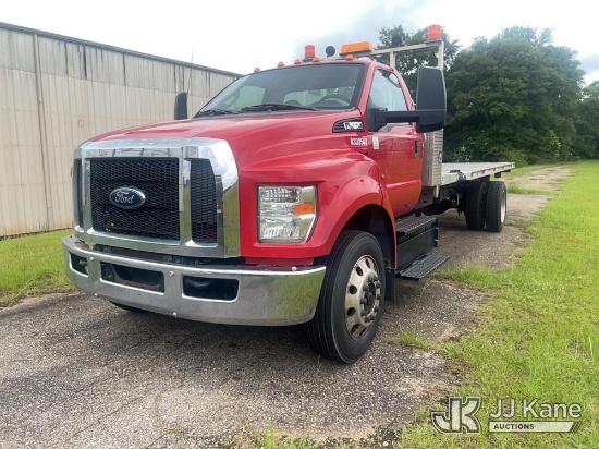 (Macon, GA) 2017 Ford F650 Flatbed Truck Runs & Moves