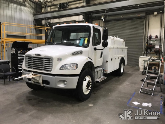 (Mount Airy, NC) 2018 Freightliner M2 106 URD/Flatbed Truck Runs & Moves) (Jump To Start