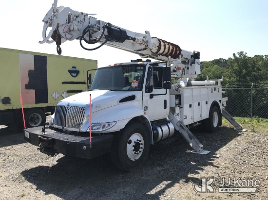 (Mount Airy, NC) Altec DM47B-TR, Digger Derrick rear mounted on 2018 International 4300 Utility Truc