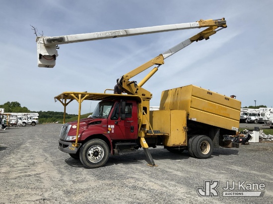 (Mount Airy, NC) Terex/HiRanger XT60, Over-Center Bucket Truck mounted behind cab on 2014 Internatio