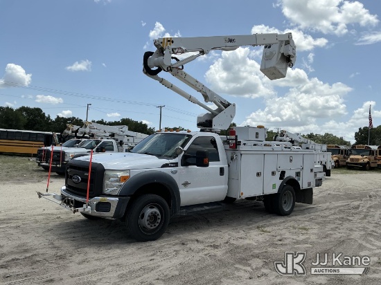 (Tampa, FL) Altec AT40G, Articulating & Telescopic Bucket Truck mounted behind cab on 2016 Ford F550