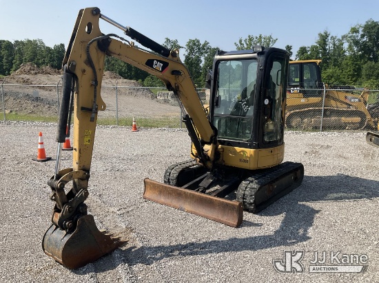(Verona, KY) 2013 Cat 303.5E Mini Hydraulic Excavator, (Duke Unit) Runs & Operates) (Rust Damage