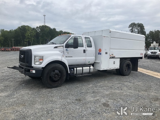 (China Grove, NC) 2017 Ford F750 Extended-Cab Chipper Dump Truck Not Running, Condition Unknown, Ele