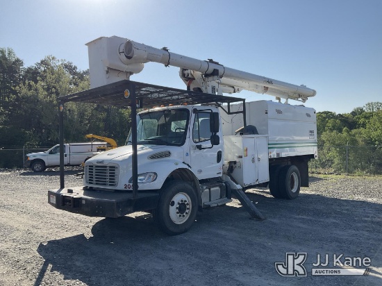 (Mount Airy, NC) Altec LRV58, Over-Center Bucket Truck mounted behind cab on 2012 Freightliner M2 10