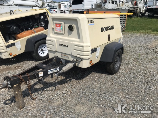 (Mount Airy, NC) 2016 Doosan P185WDZ-T4F Portable Air Compressor Runs) (Parts Missing, Body Damage