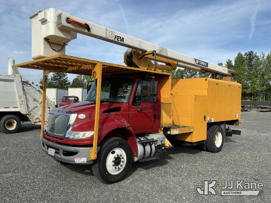 (China Grove, NC) Terex XTPRO60, Over-Center Bucket Truck mounted behind cab on 2016 International 4